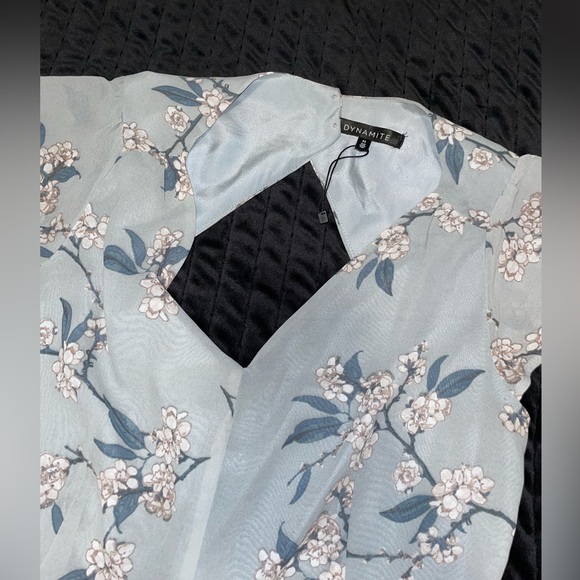 Floral blue summer dress - Picture 2 of 4